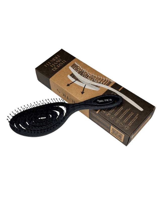 3D Haarbürste mit flexiblem Bürstenkopf – schwarz - Tool von BIUTICS bei Beautystore Schweiz