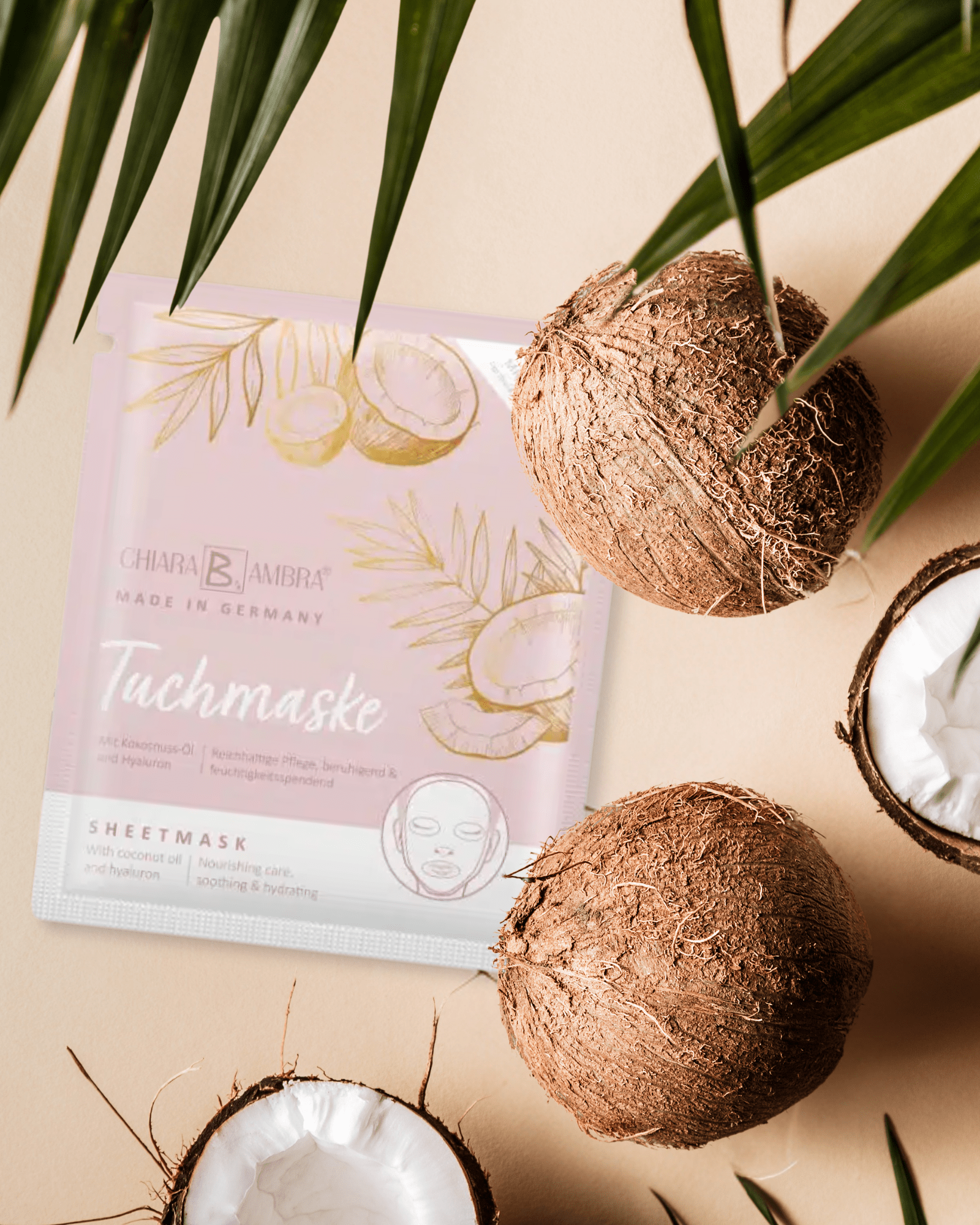 Tuchmaske mit Kokosnuss-Öl - Gesichtspflege von Chiara Ambra bei Beautystore Schweiz
