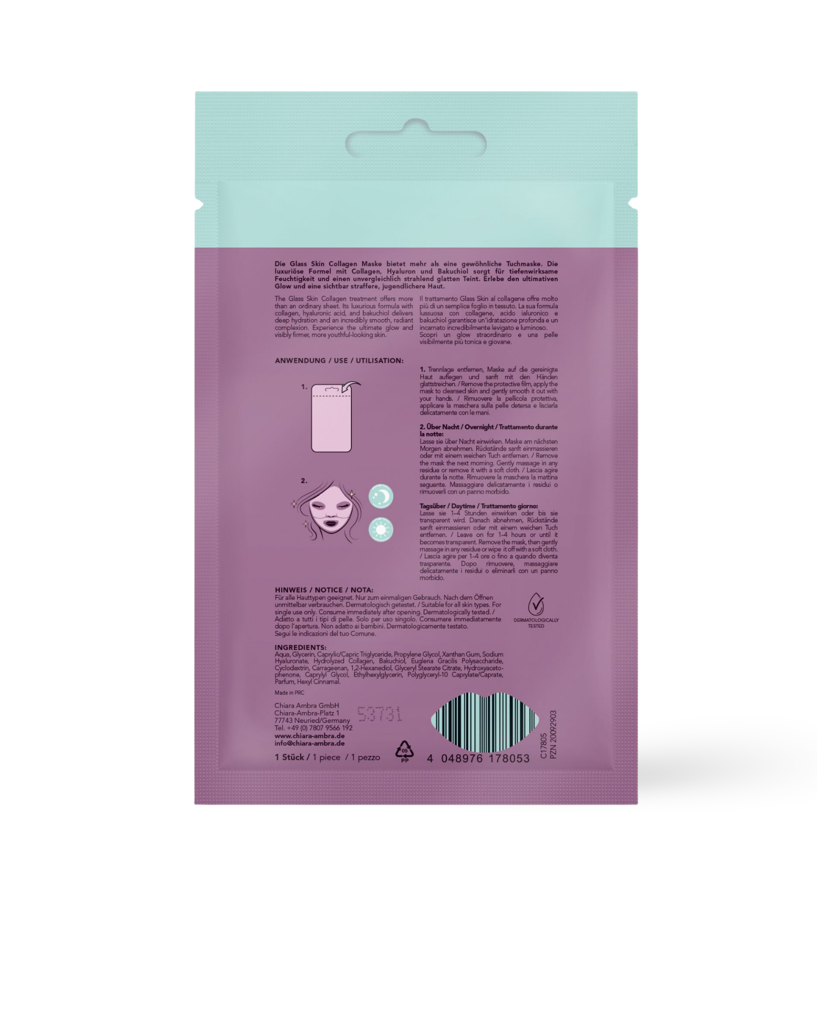 Pure Glow Glass Skin Collagen Maske