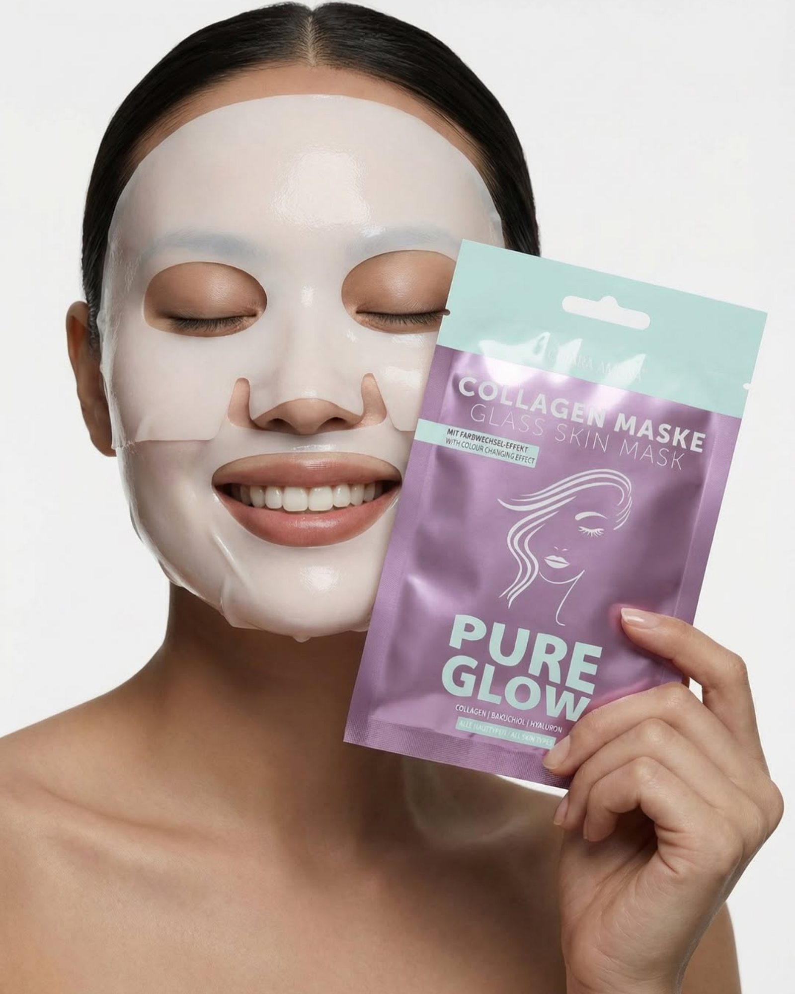 Pure Glow Glass Skin Collagen Maske