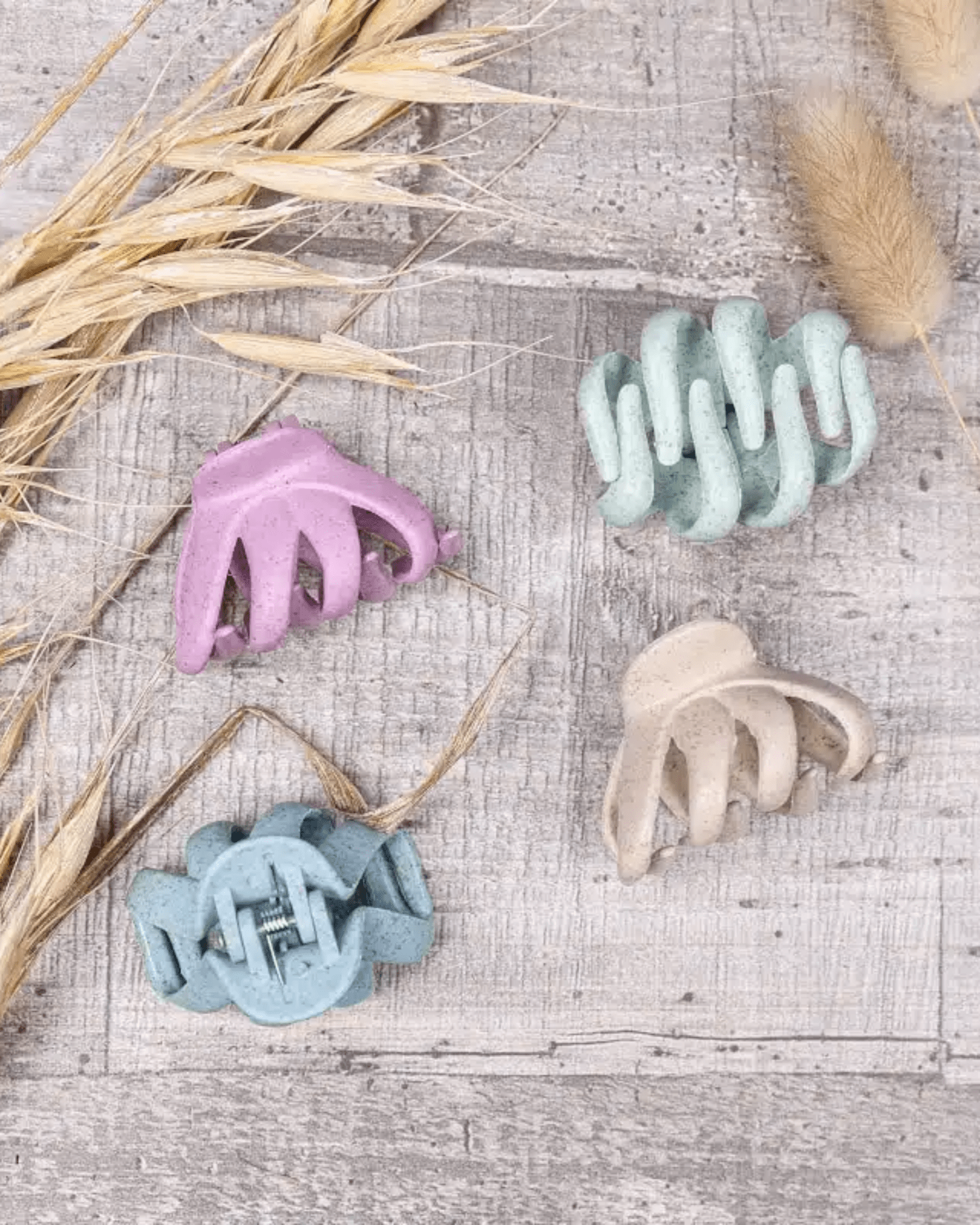 Chiara Ambra – Stroh-Kunststoff Haarklammer-Set 4 cm - Tool von Chiara Ambra bei Beautystore Schweiz