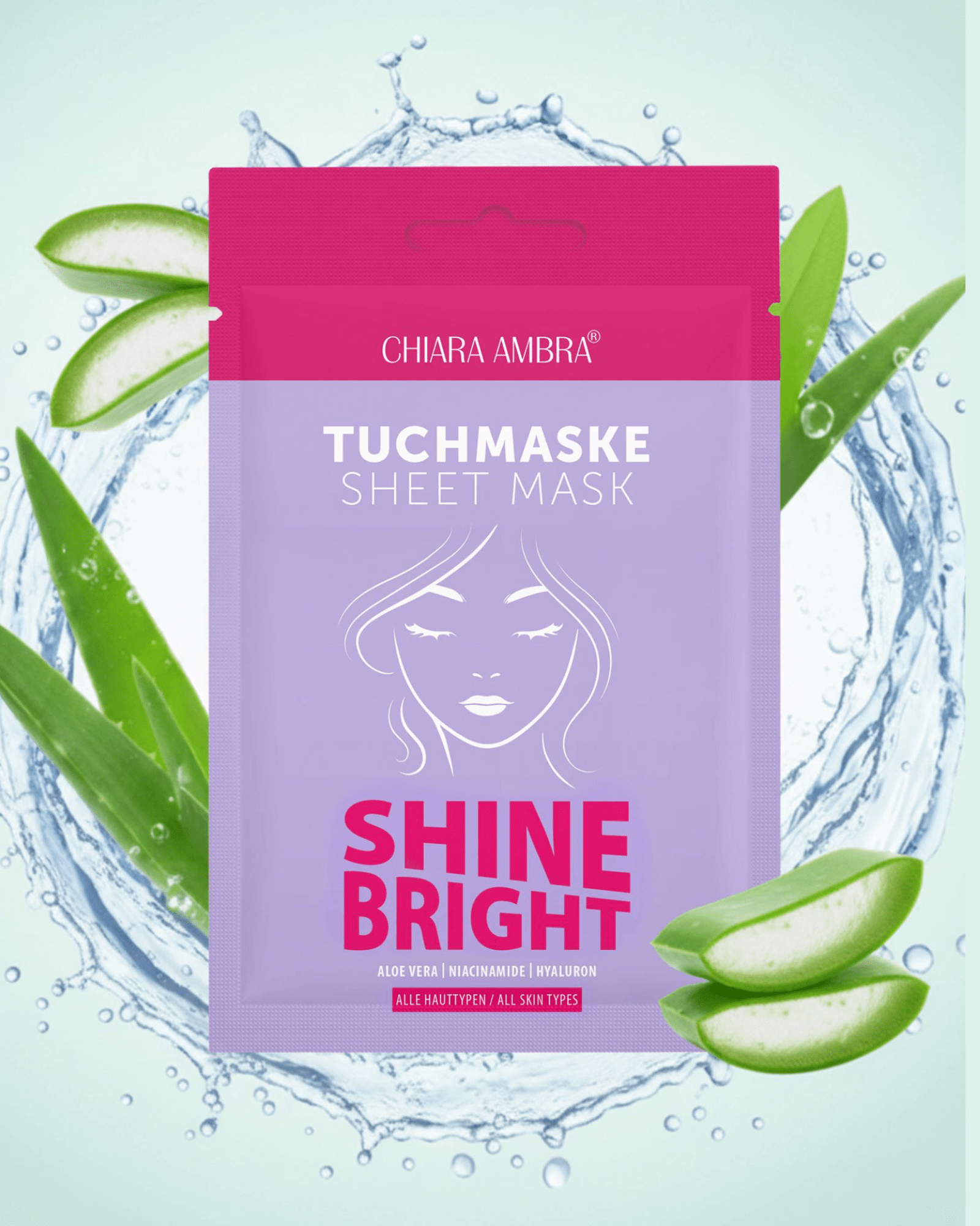 Shine Bright Tuchmaske - Gesichtspflege von Chiara Ambra bei Beautystore Schweiz