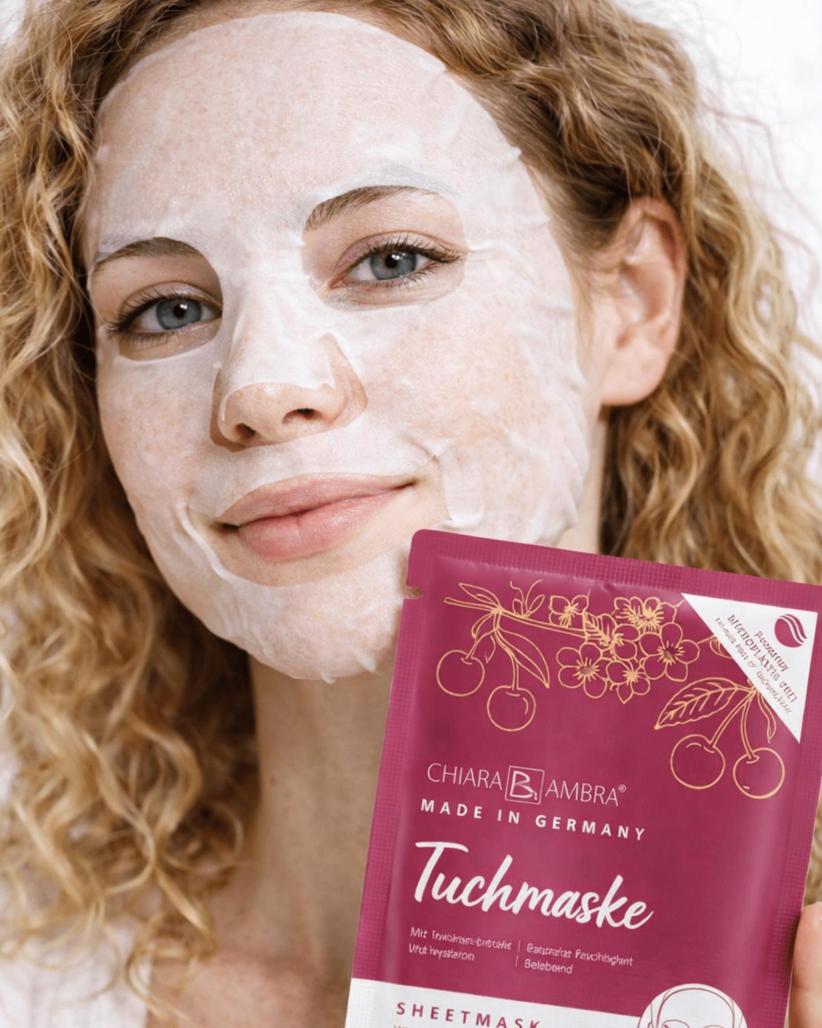 Tuchmaske mit Kirschen-Extrakt - Gesichtspflege von Chiara Ambra bei Beautystore Schweiz