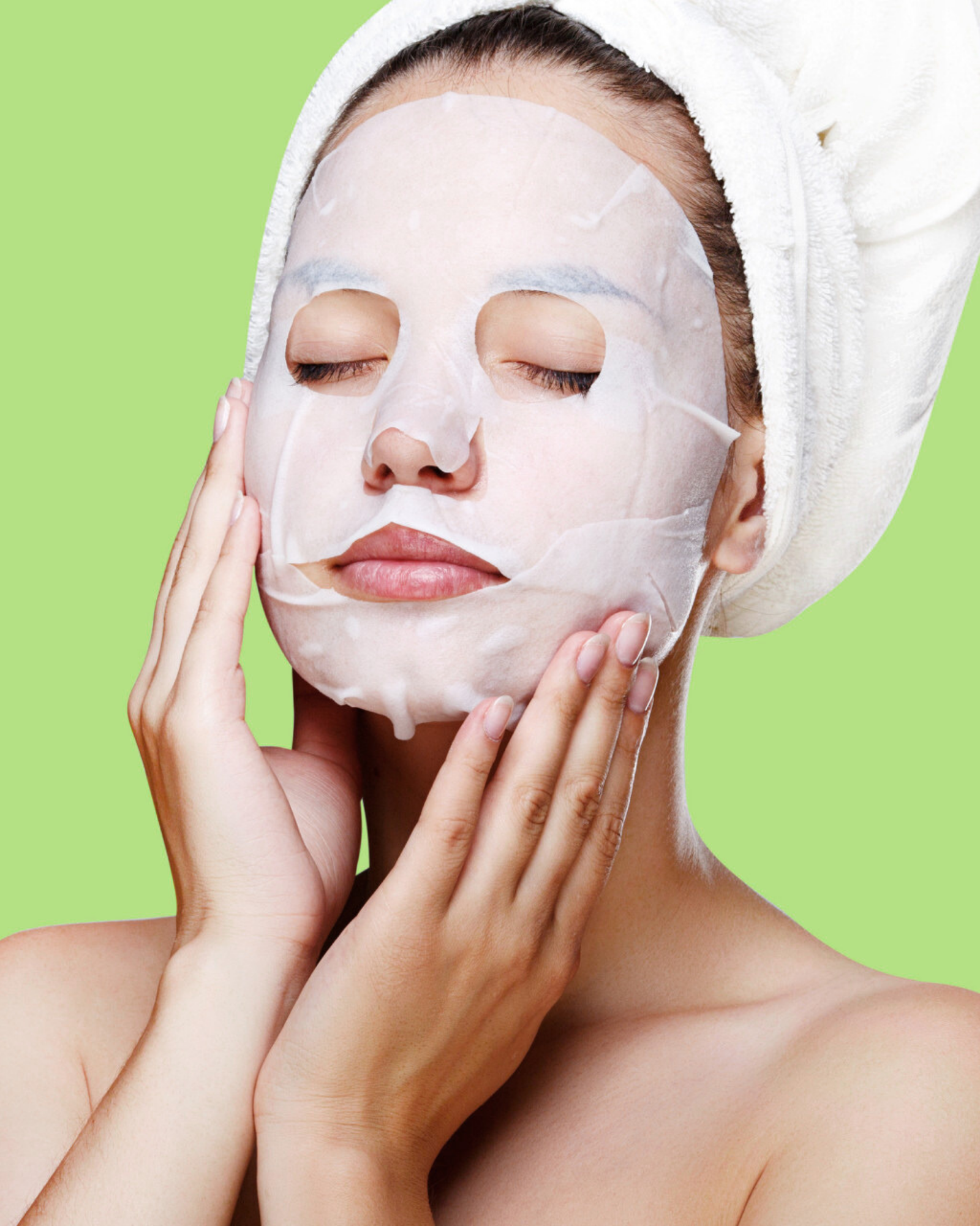 Tuchmaske Grüner Tee