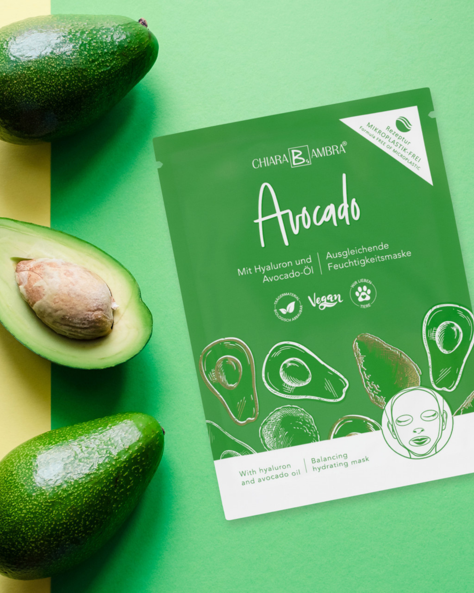 Tuchmaske Avocado