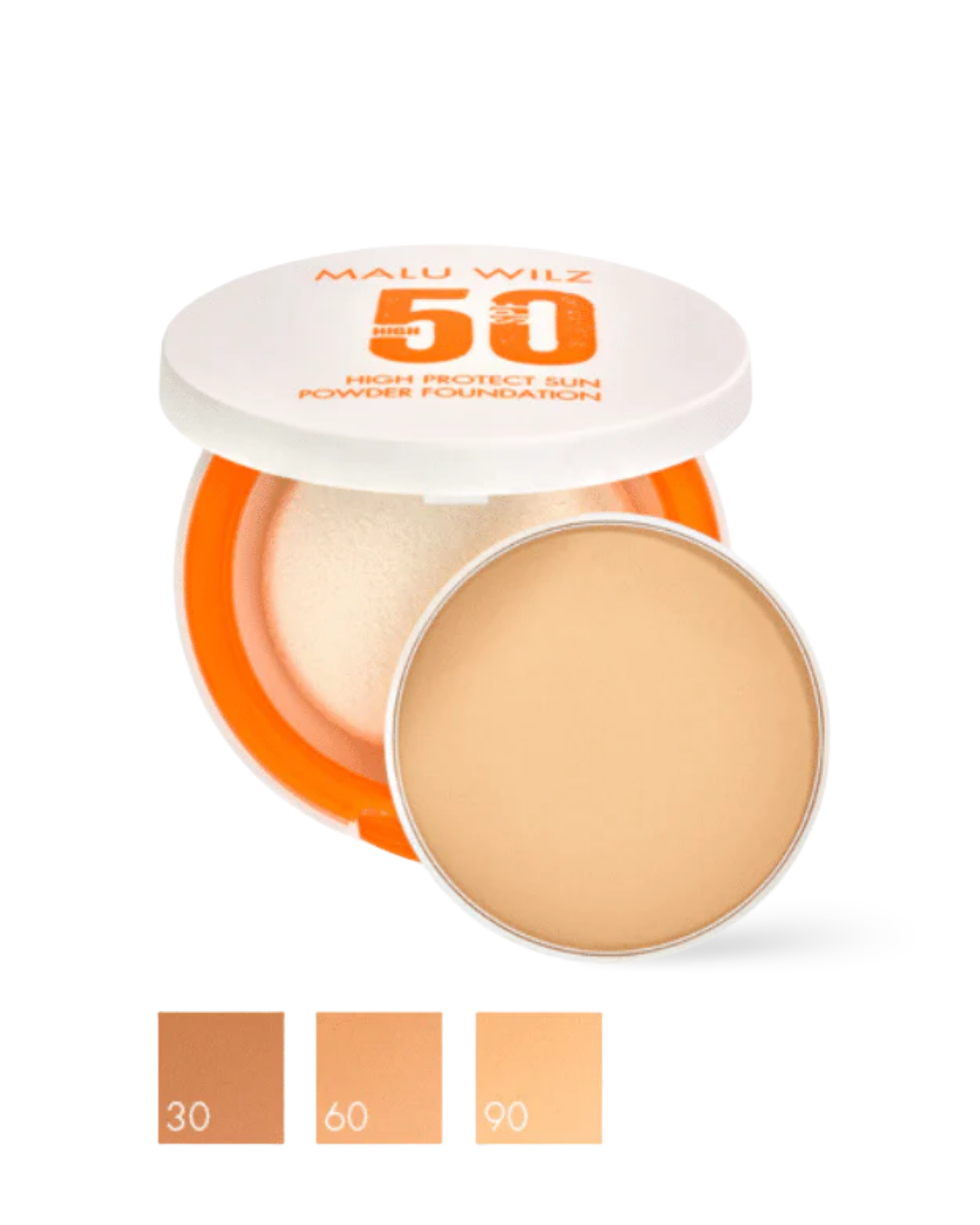 Malu Wilz Sun – High Protect Sun Powder Foundation SPF50 Nr. 90: light sand (helle Nuance) - Make-up von Malu Wilz bei Beautystore Schweiz