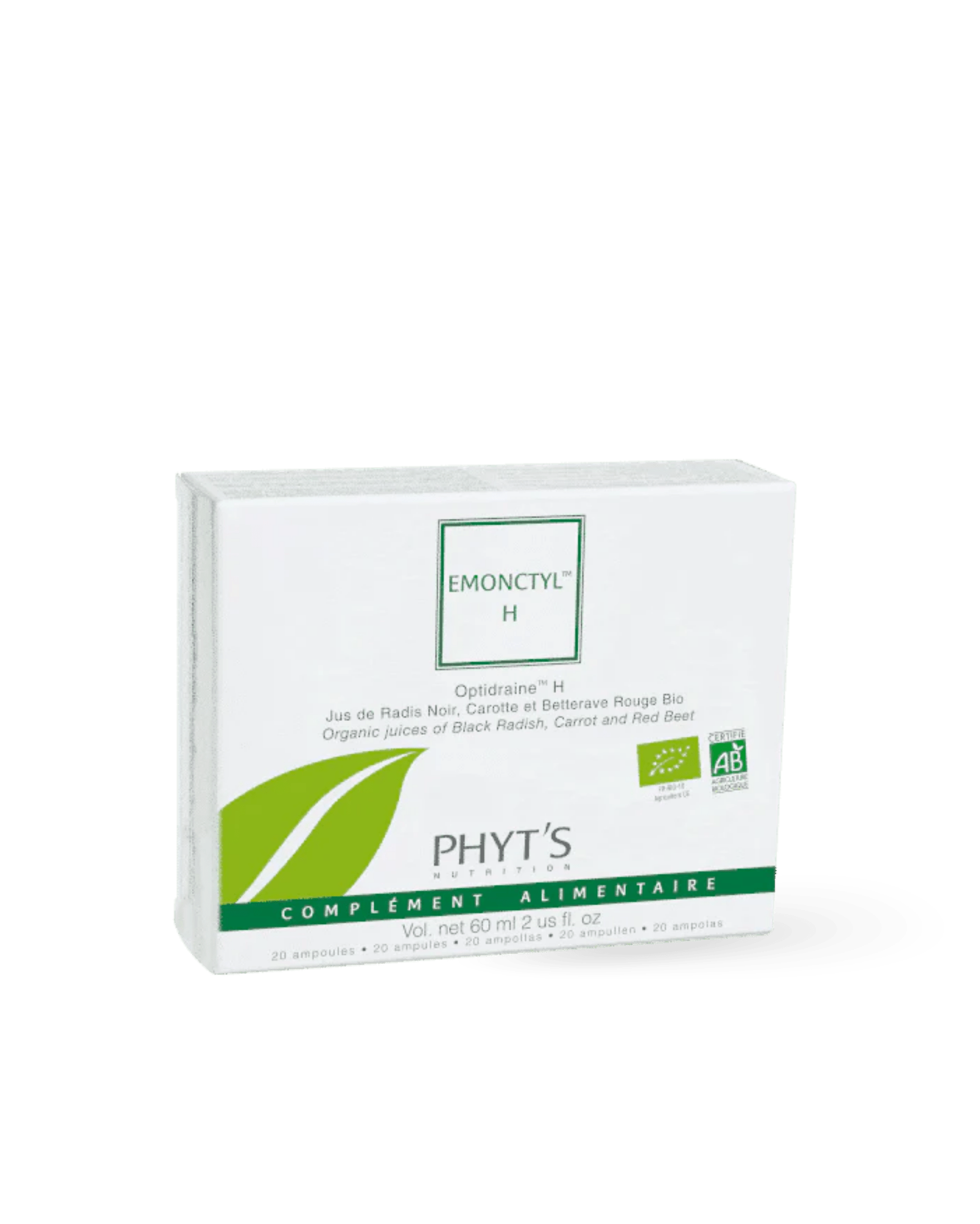 Phyt's Silhouette – Emonctyl H Ampullen 20x3ml - Supplements von Phyts bei Beautystore Schweiz