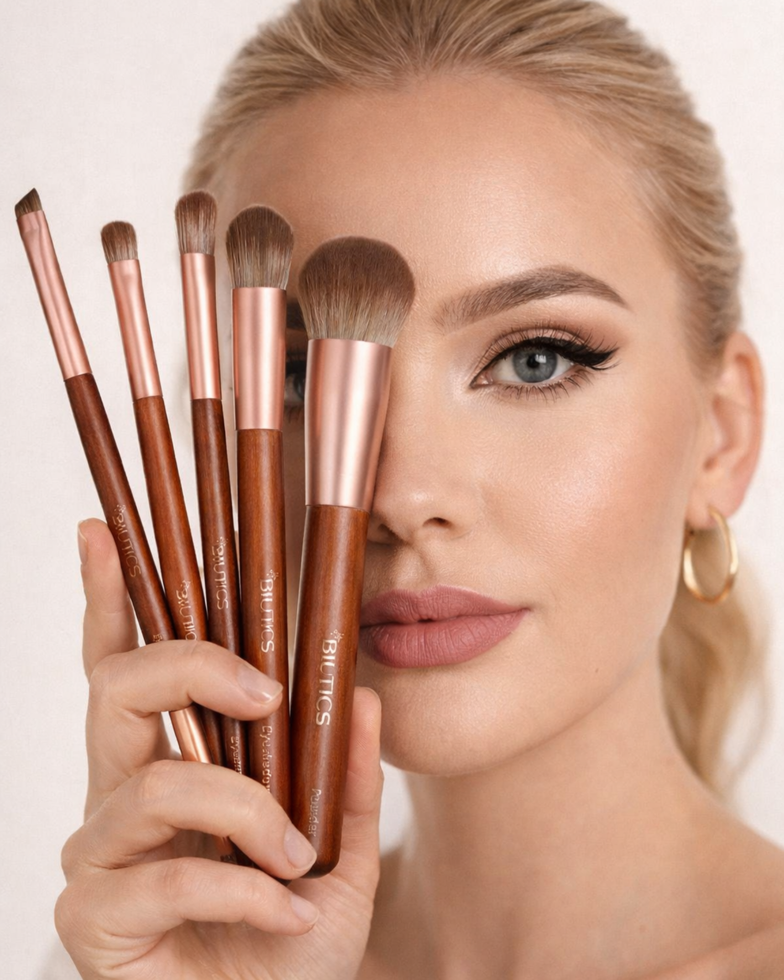 6-teiliges Make-up Pinselset – Profi Qualität Rosé Gold