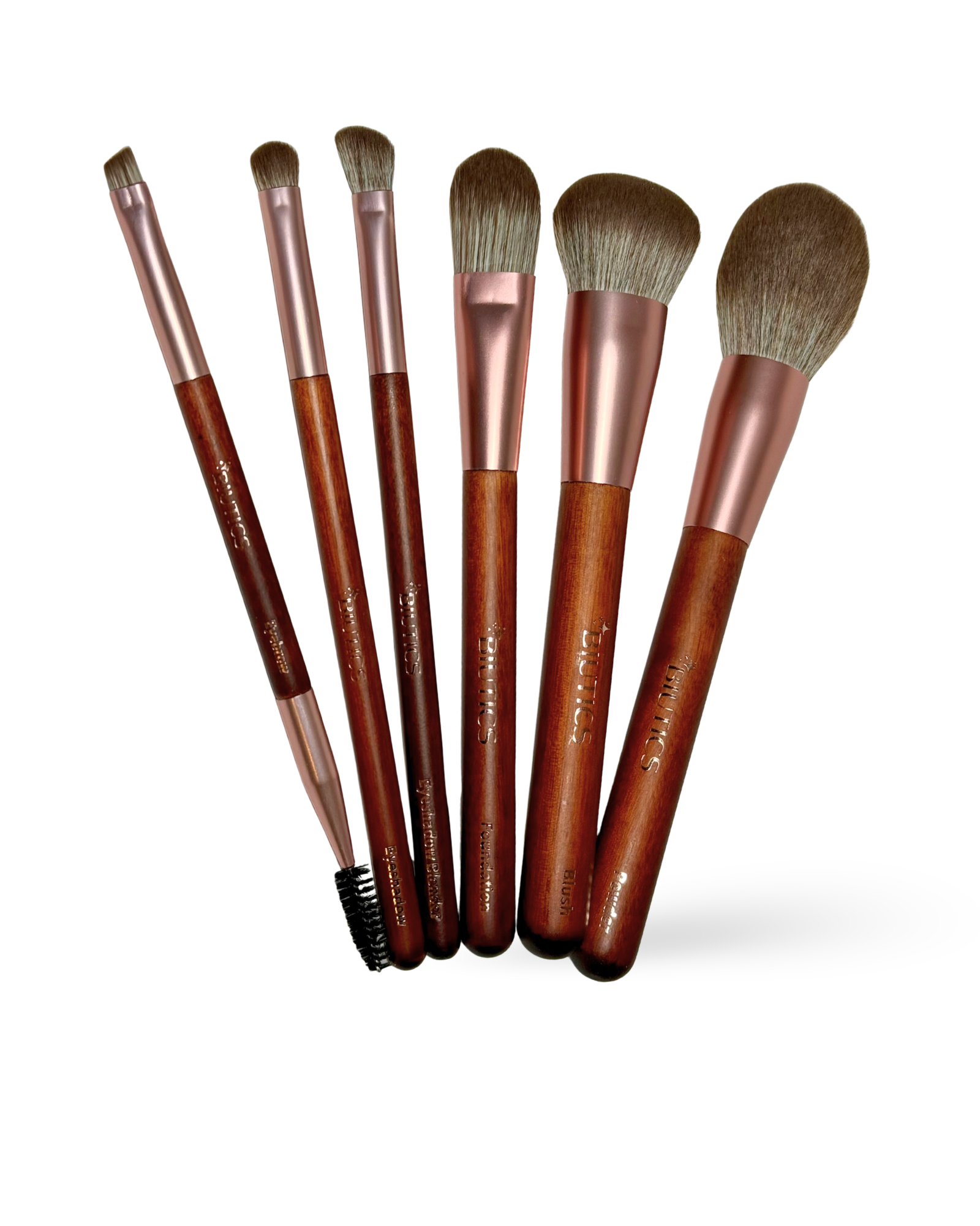 6-teiliges Make-up Pinselset – Profi Qualität Rosé Gold