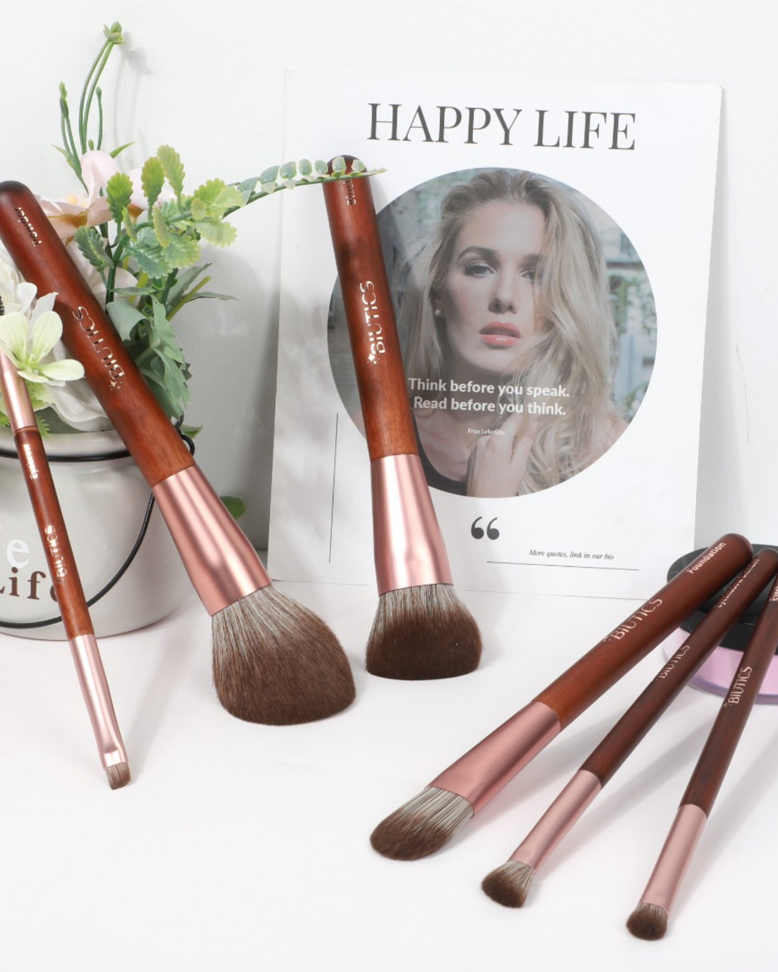 6-teiliges Make-up Pinselset – Profi Qualität Rosé Gold