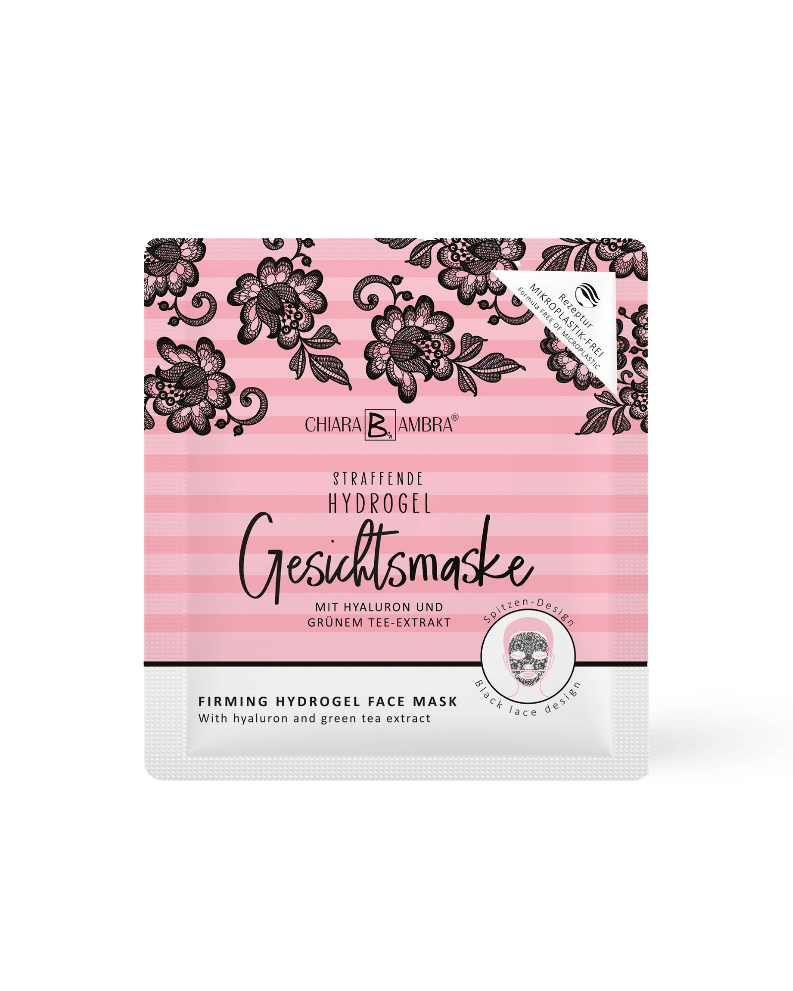 Straffende Hydrogel Gesichtsmaske – Hyaluron & grünem Tee - Gesichtspflege von Chiara Ambra bei Beautystore Schweiz