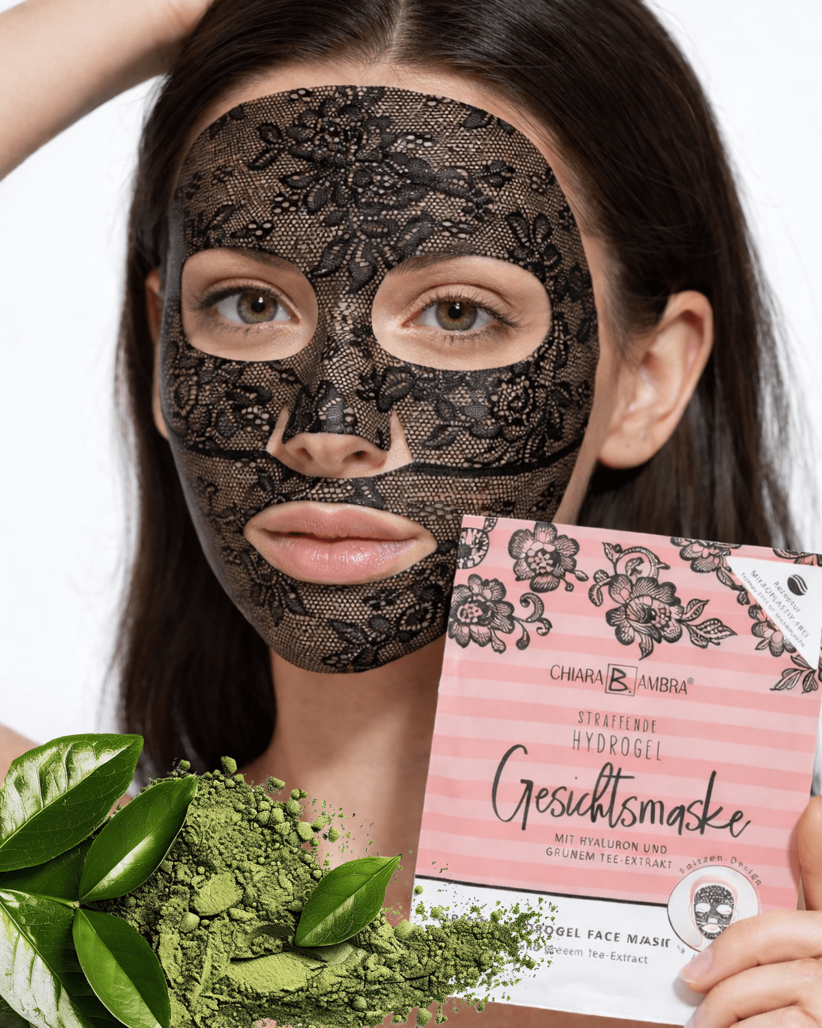 Straffende Hydrogel Gesichtsmaske – Hyaluron & grünem Tee - Gesichtspflege von Chiara Ambra bei Beautystore Schweiz