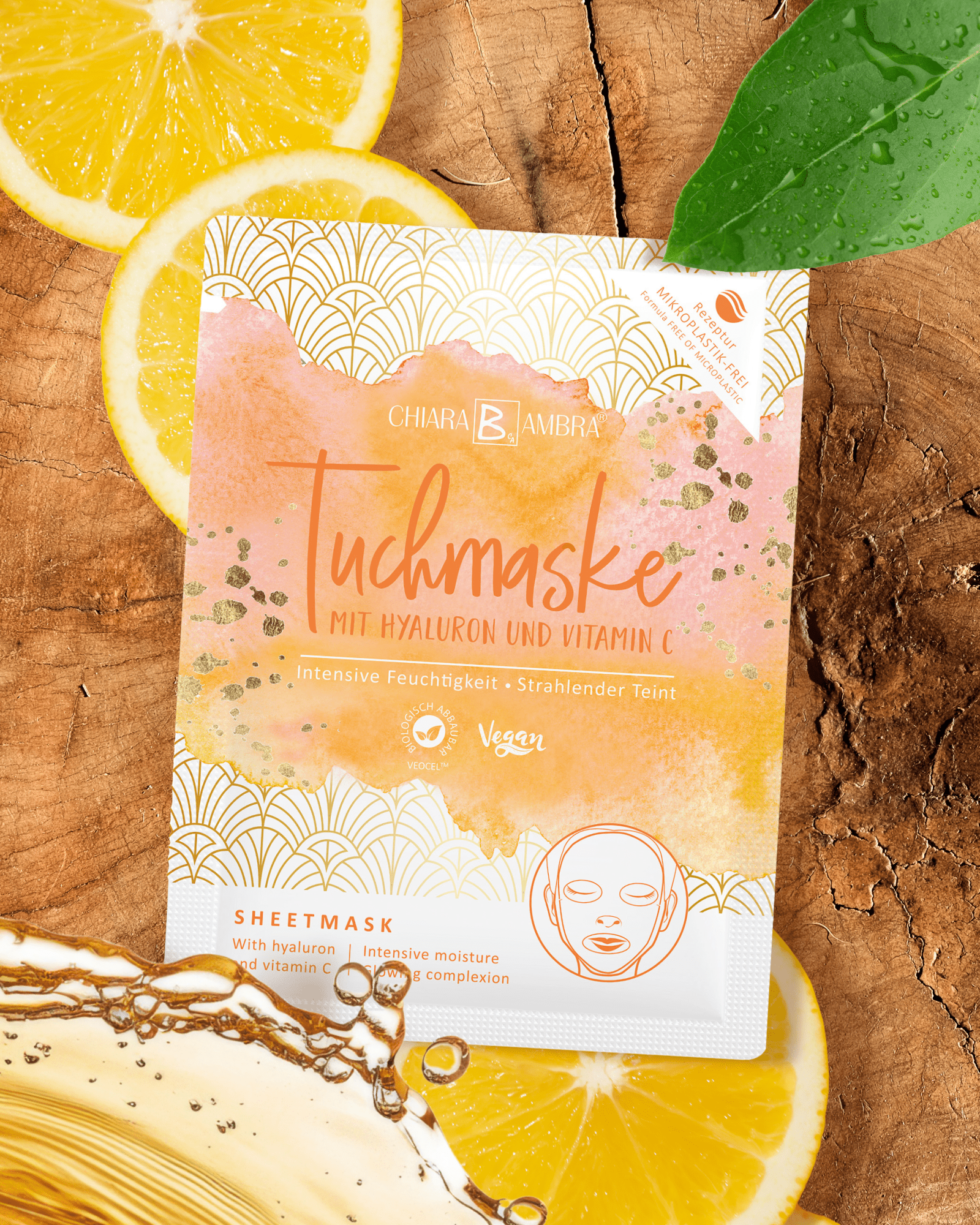 Tuchmaske mit Hyaluron und Vitamin C - Gesichtspflege von Chiara Ambra bei Beautystore Schweiz