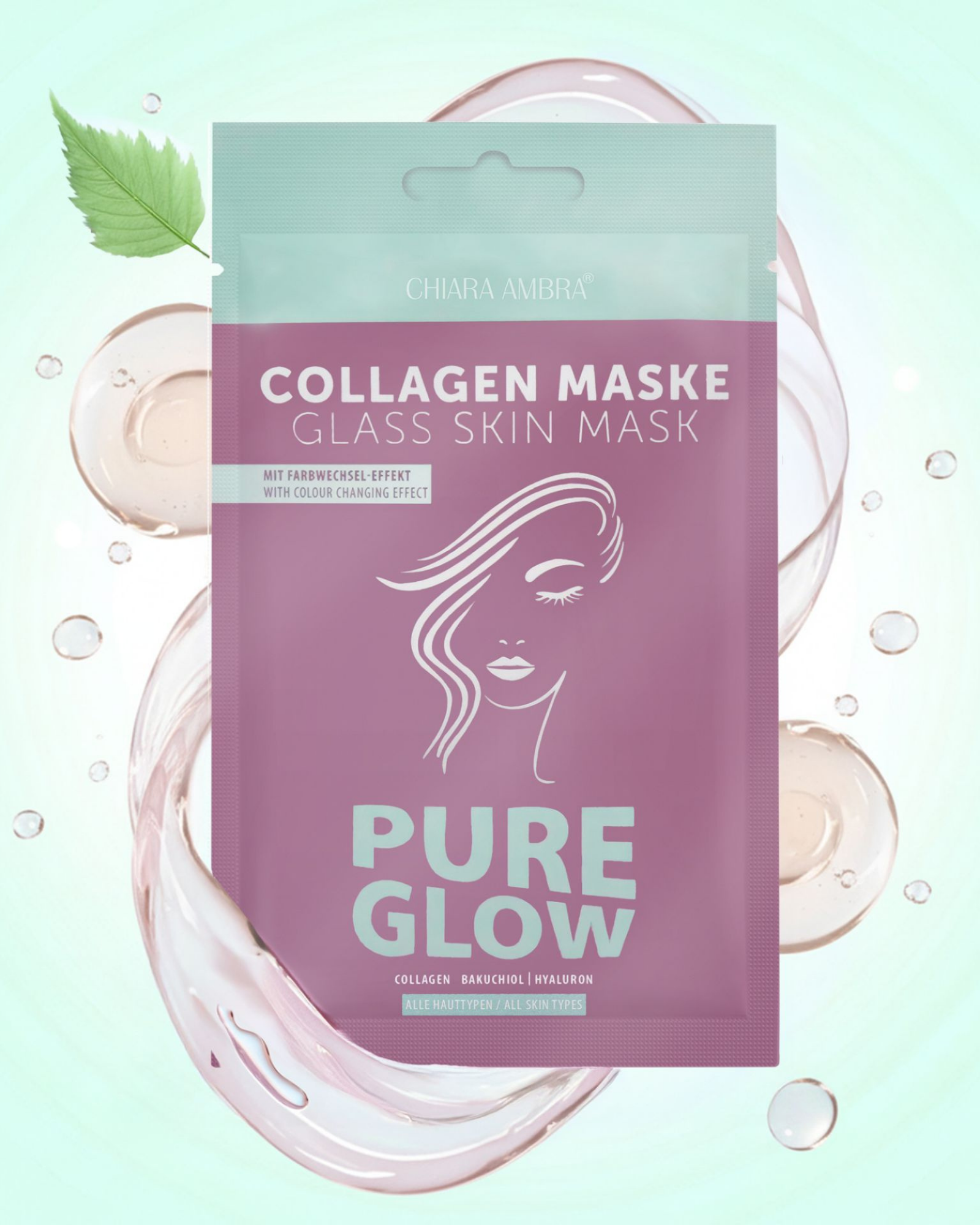 Pure Glow Glass Skin Collagen Maske