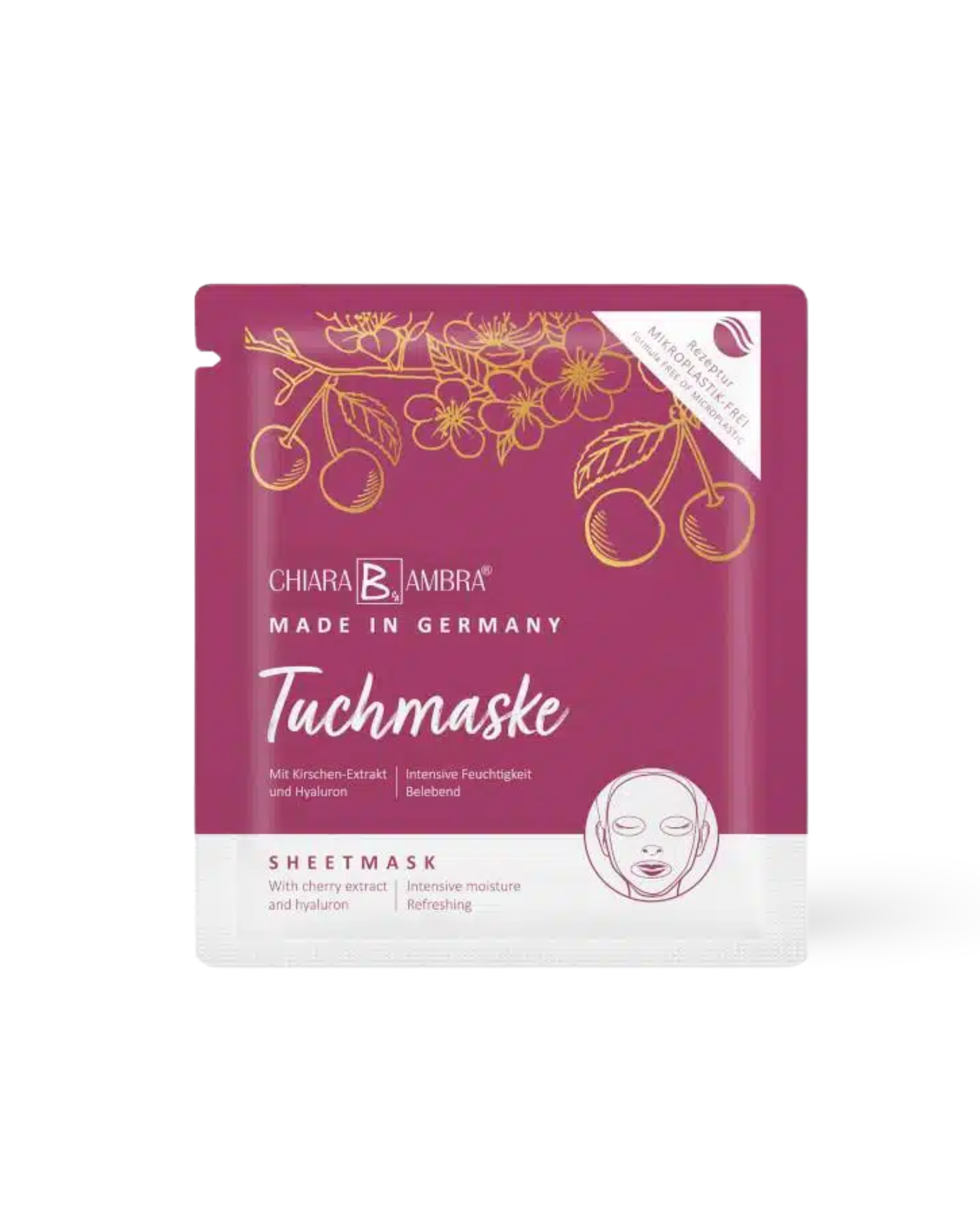 Tuchmaske mit Kirschen-Extrakt