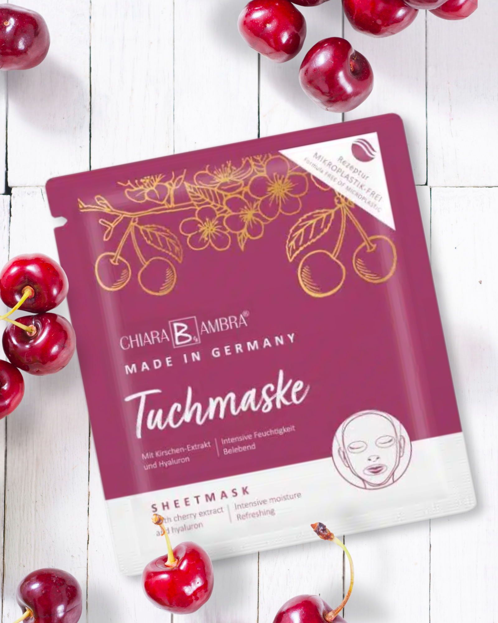 Tuchmaske mit Kirschen-Extrakt