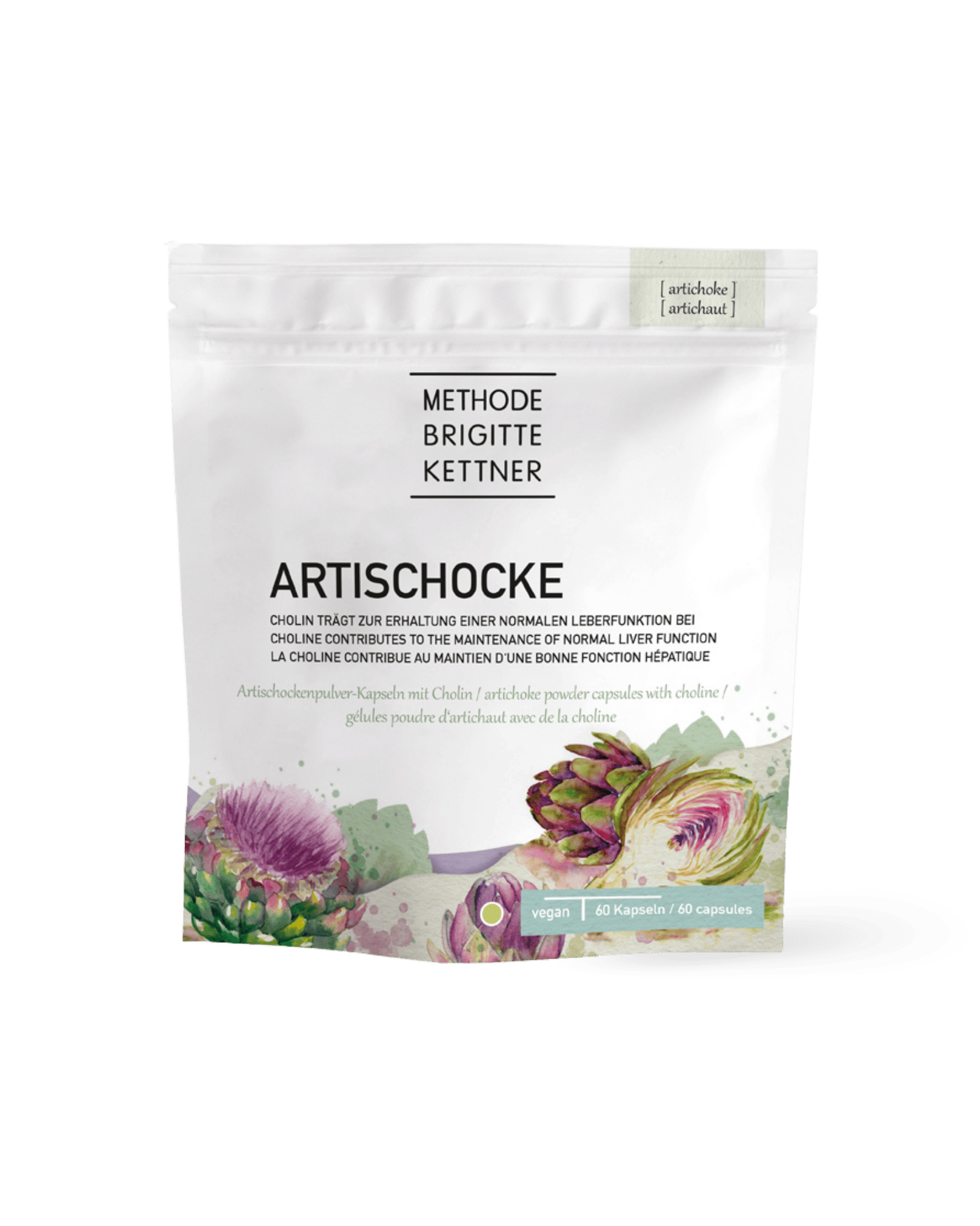 Artischocke mit Cholin 60 Kapseln – Nutricosmetics - Supplements von Methode Brigitte Kettner bei Beautystore Schweiz