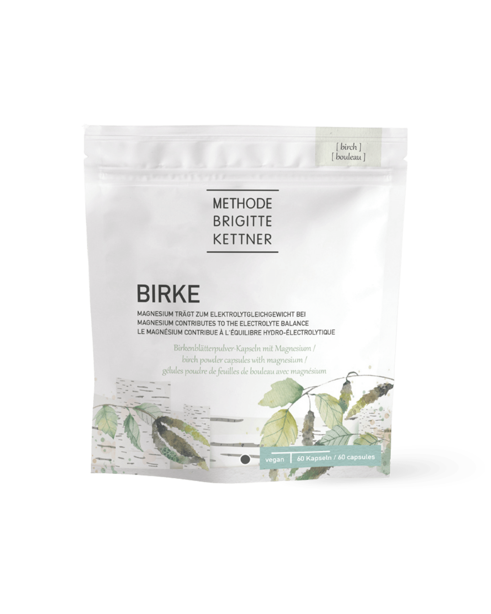 Birke 60 Kapseln – Nutricosmetics - Supplements von Methode Brigitte Kettner bei Beautystore Schweiz