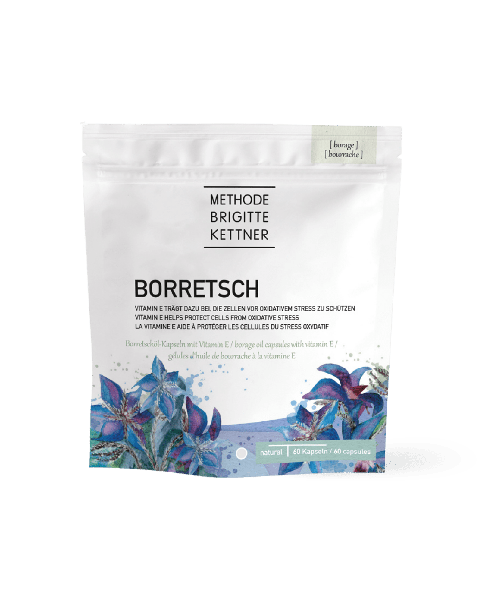 Borretsch 60 Kapseln – Nutricosmetics - Supplements von Methode Brigitte Kettner bei Beautystore Schweiz