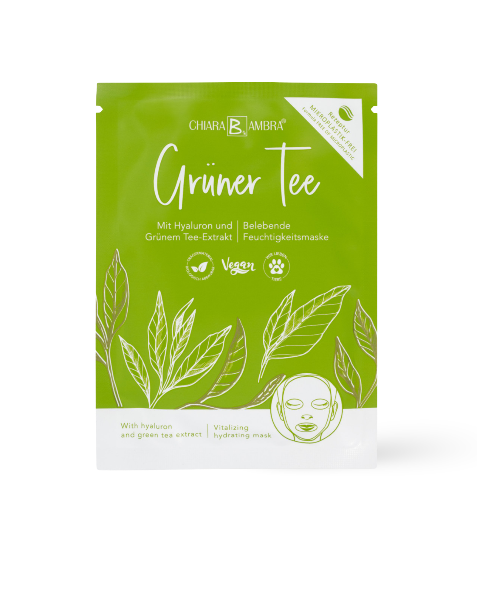 Tuchmaske Grüner Tee