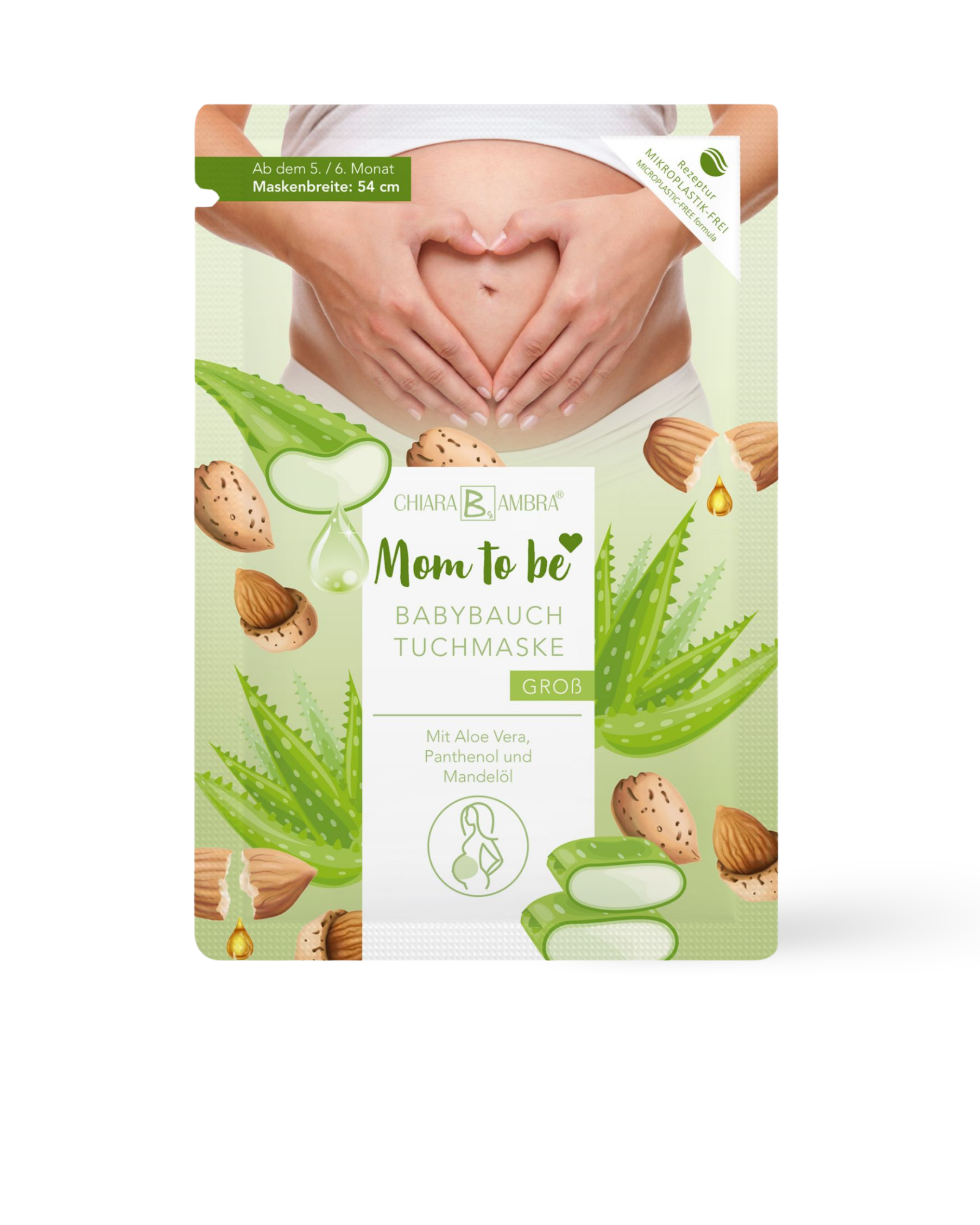 "Mom to be" Babybauch Tuchmaske - klein