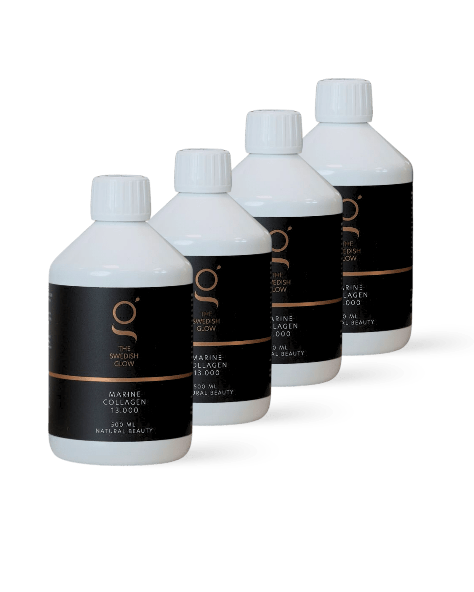 The Swedish Glow – Marine Collagen 13.000 4x 500 ml (100 Tage Kur) - Supplements von The Swedish Glow bei Beautystore Schweiz